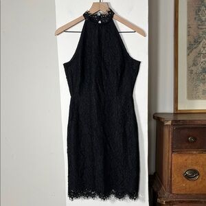 BB Dakota Black Lace Backless Dress